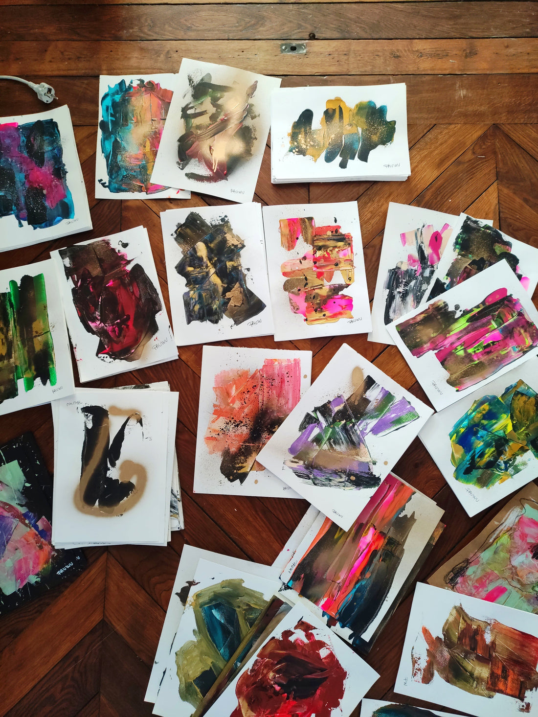 peinture abstraite peintre contemporain pauwu