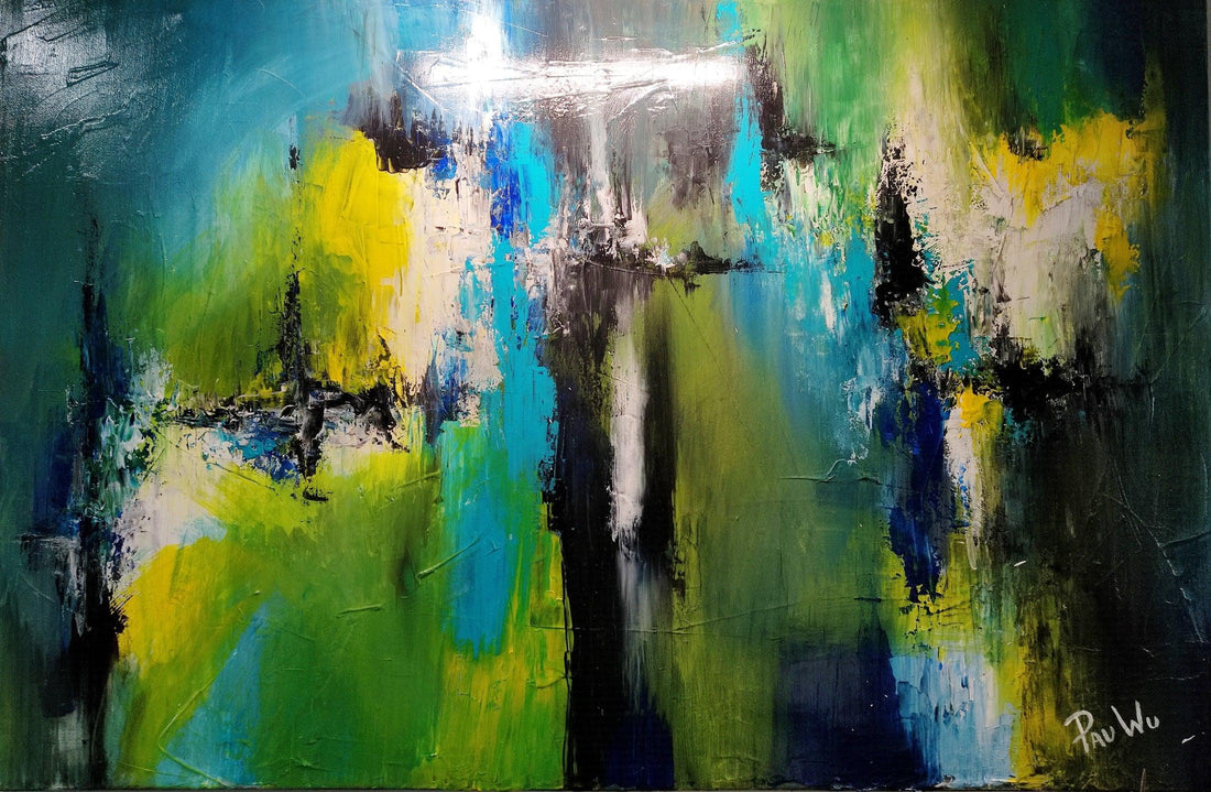 peintre contemporain écologie peinture abstraite planète terre pauwu