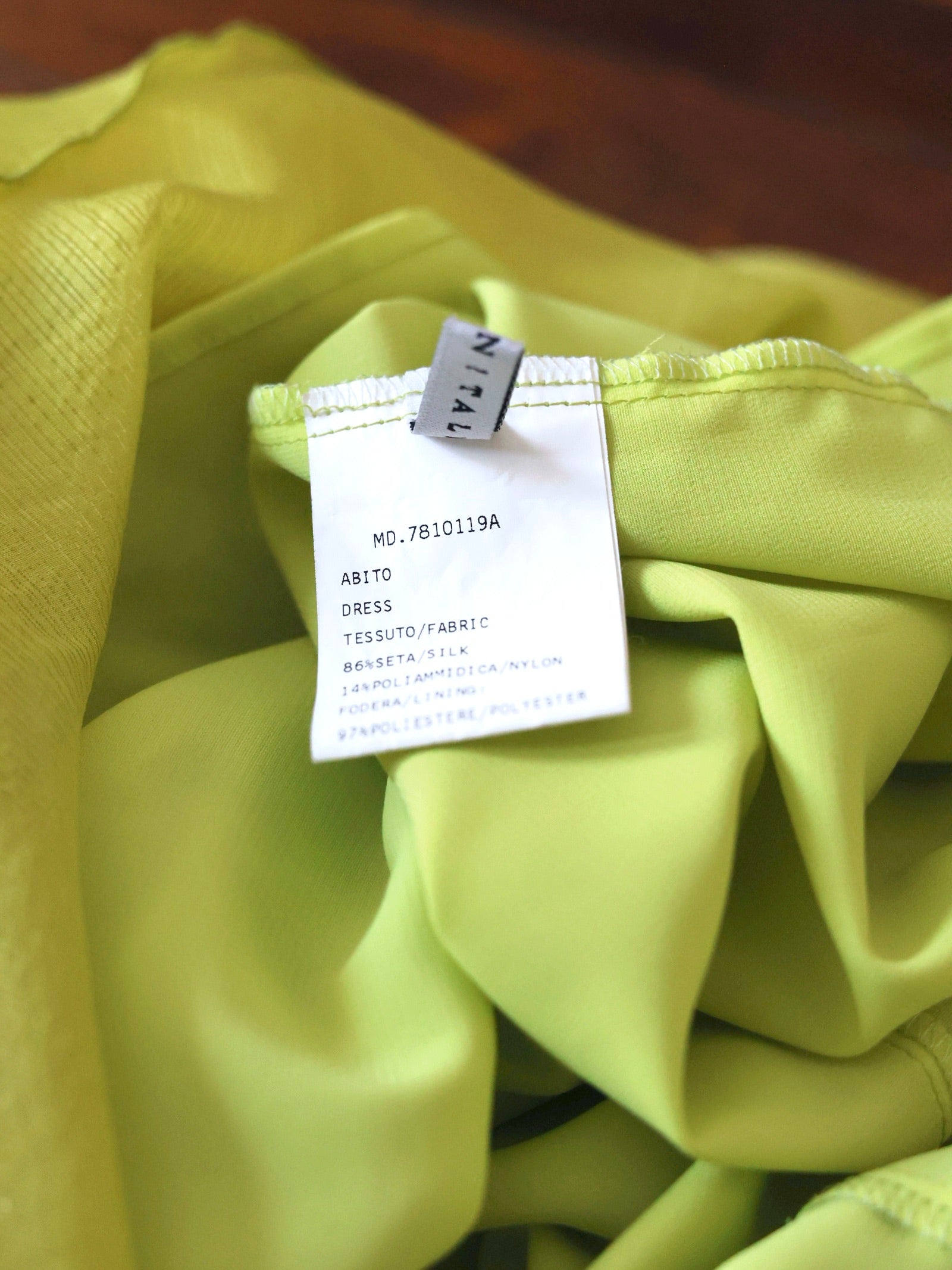 Robe cocktail vert anis Ungaro Fuchsia