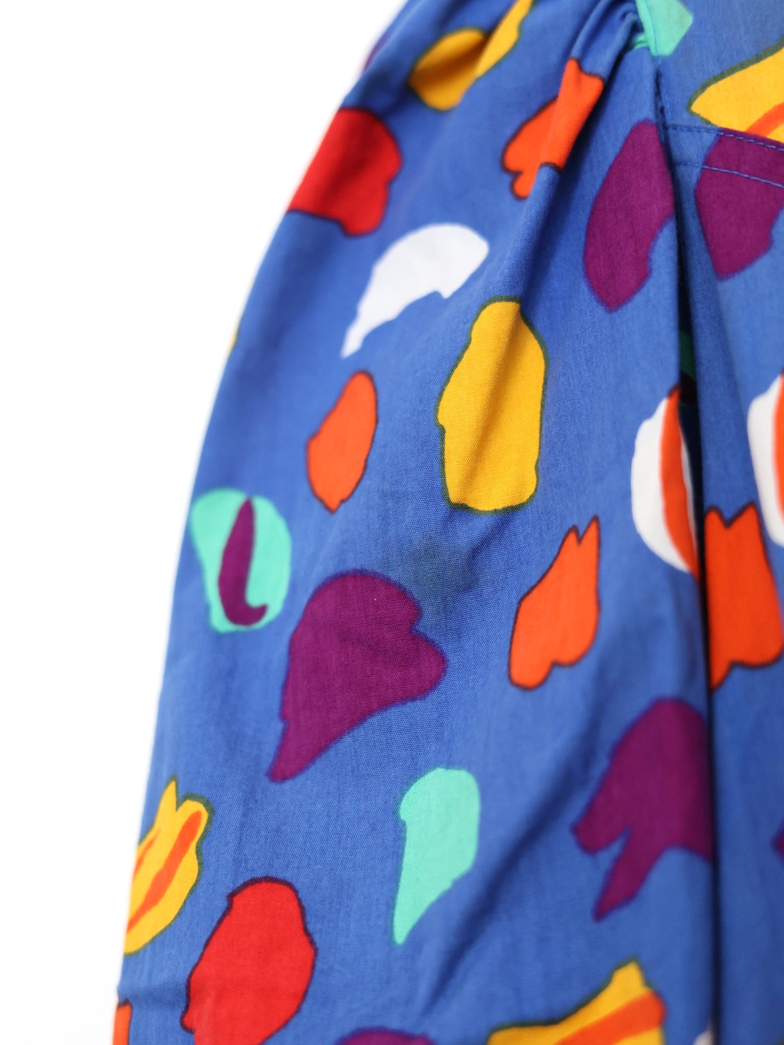 Robe Guy Laroche 80s bleu imprimé confettis