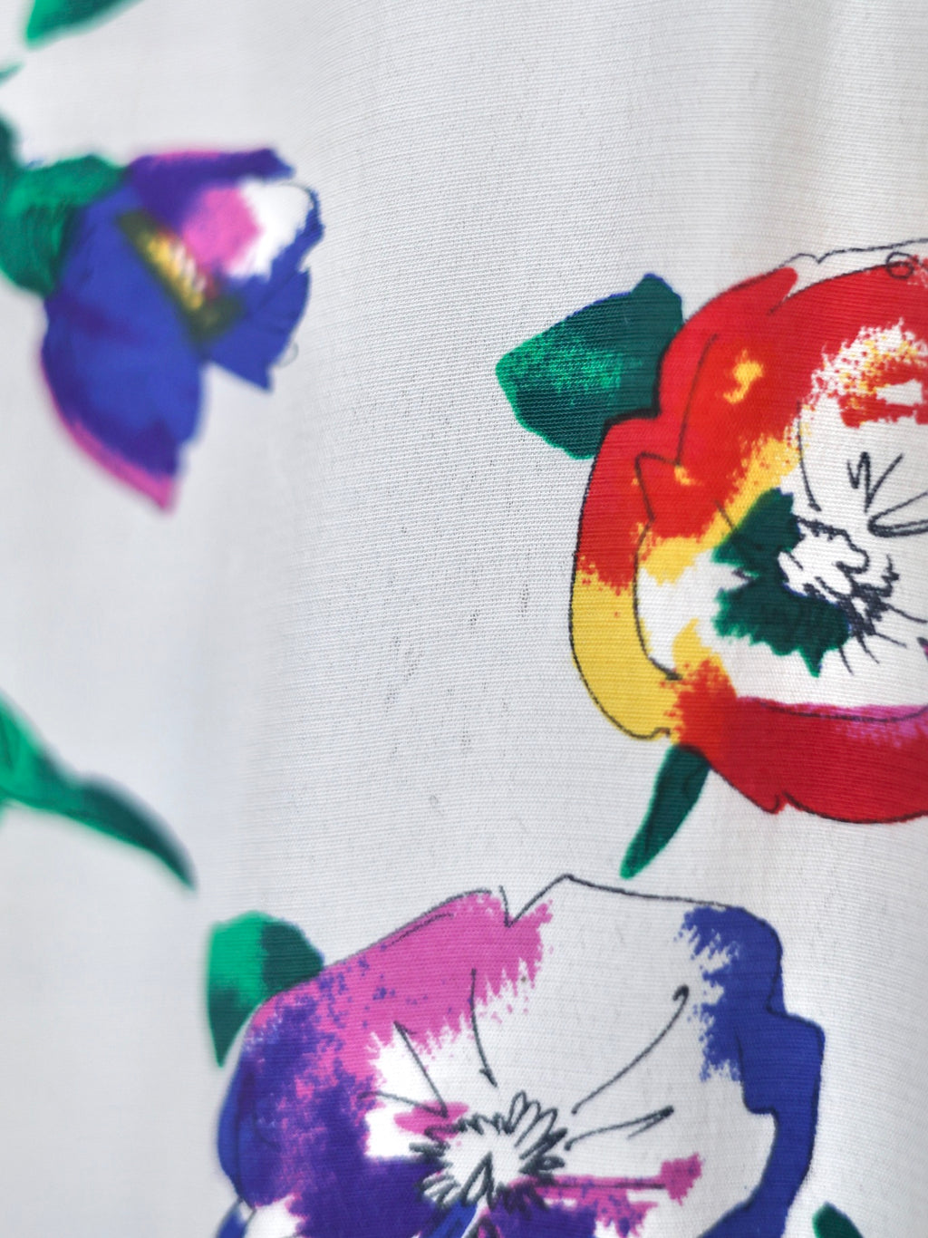 Chemisier floral arty Lanvin Paris vintage
