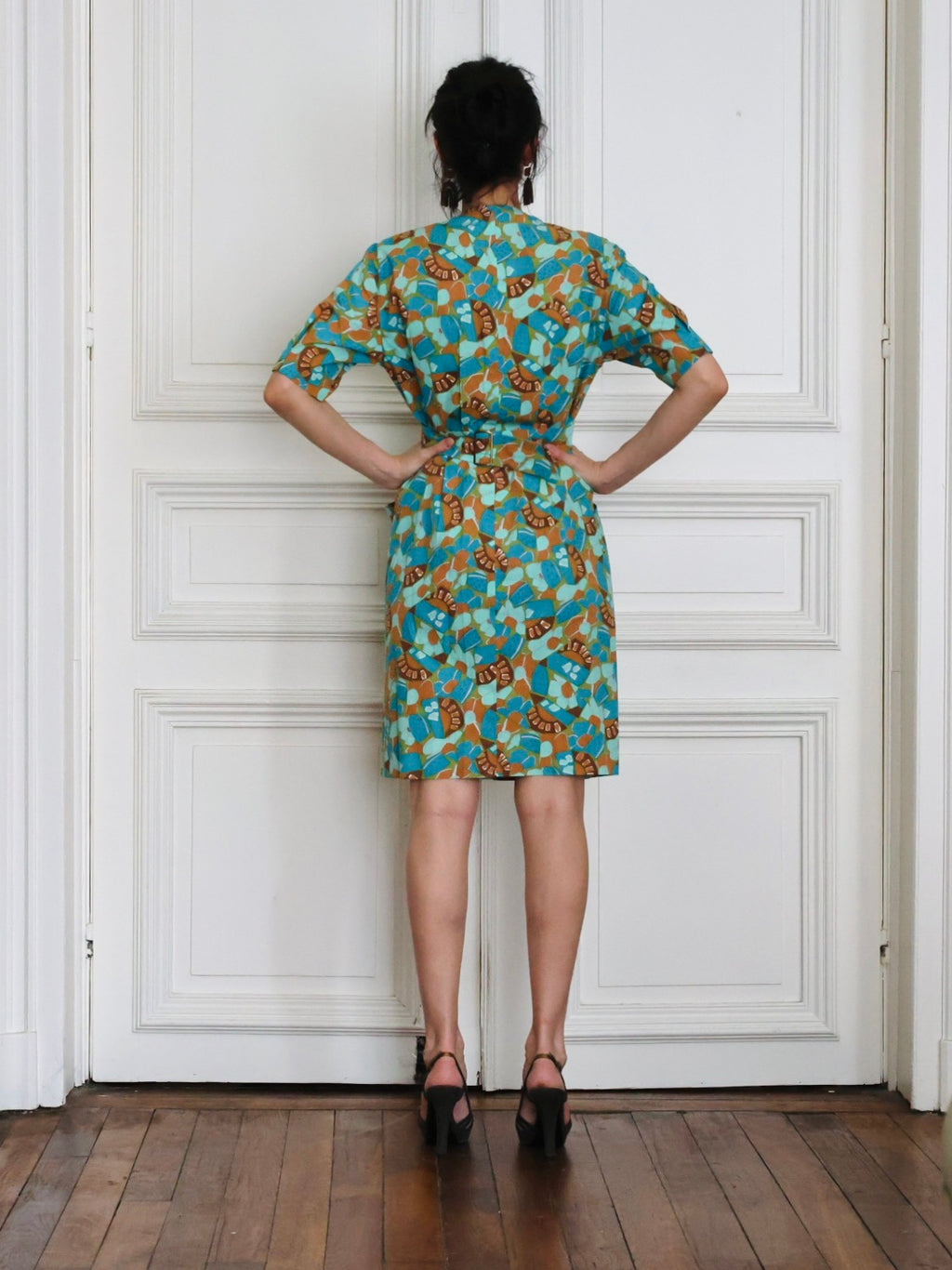 Robe Guy Laroche vintage imprimé graphique 90s