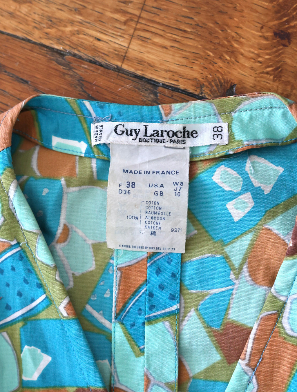 Robe Guy Laroche vintage imprimé graphique 90s