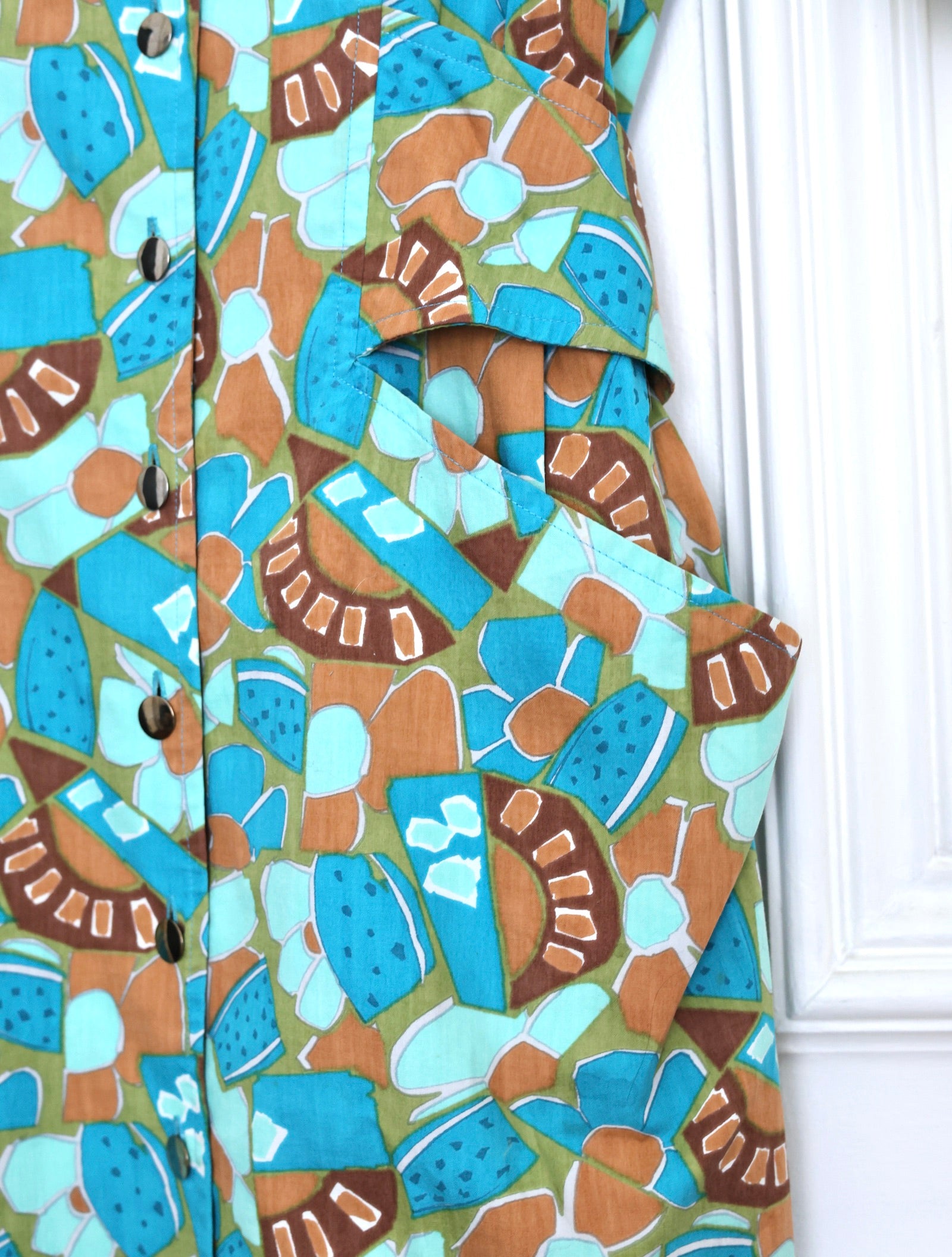 Robe Guy Laroche vintage imprimé graphique 90s