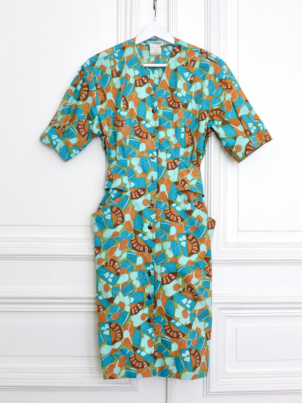Robe Guy Laroche vintage imprimé graphique 90s