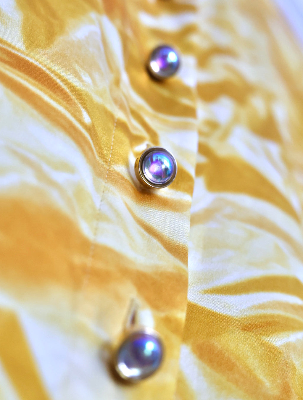 Chemise reflets jaunes Escada 90s