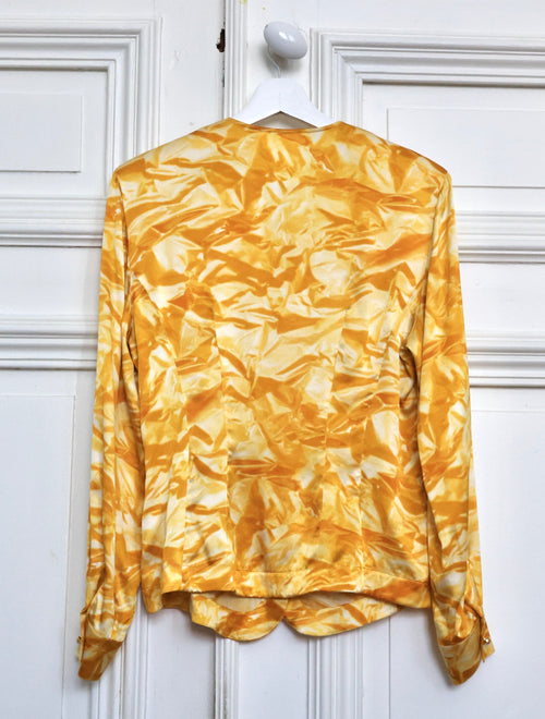 Chemise reflets jaunes Escada 90s