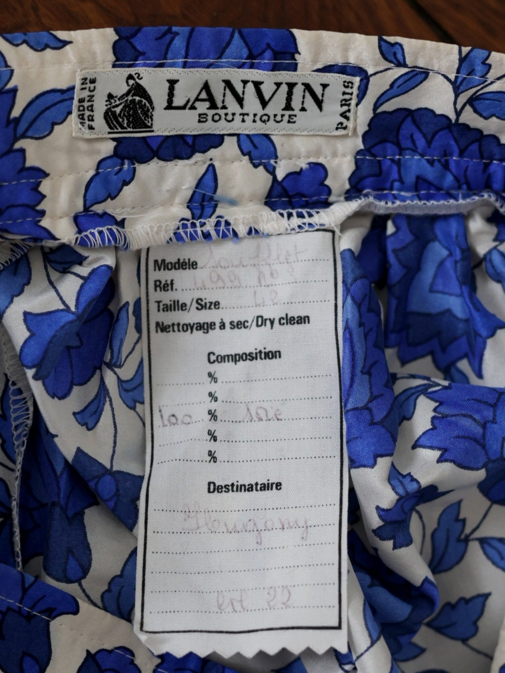 1980s Lanvin silk floral midi skirt jupe fleurs soie French parisian vintage blog mode PauWu Pau Wu