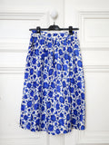 1980s Lanvin silk floral midi skirt jupe fleurs soie French parisian vintage blog mode PauWu Pau Wu
