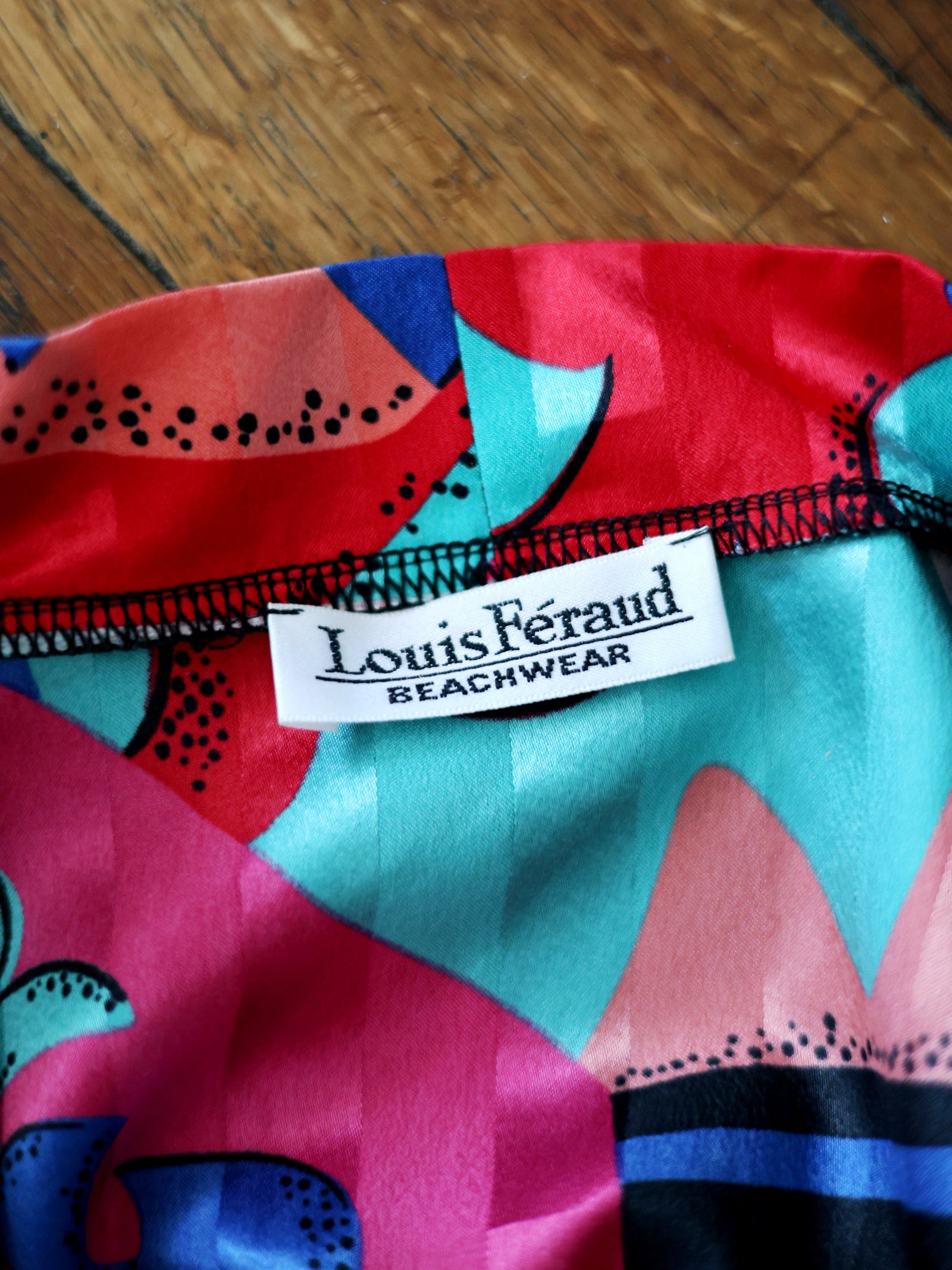 Robe multicolore Louis Féraud Beachwear 80s 90s
