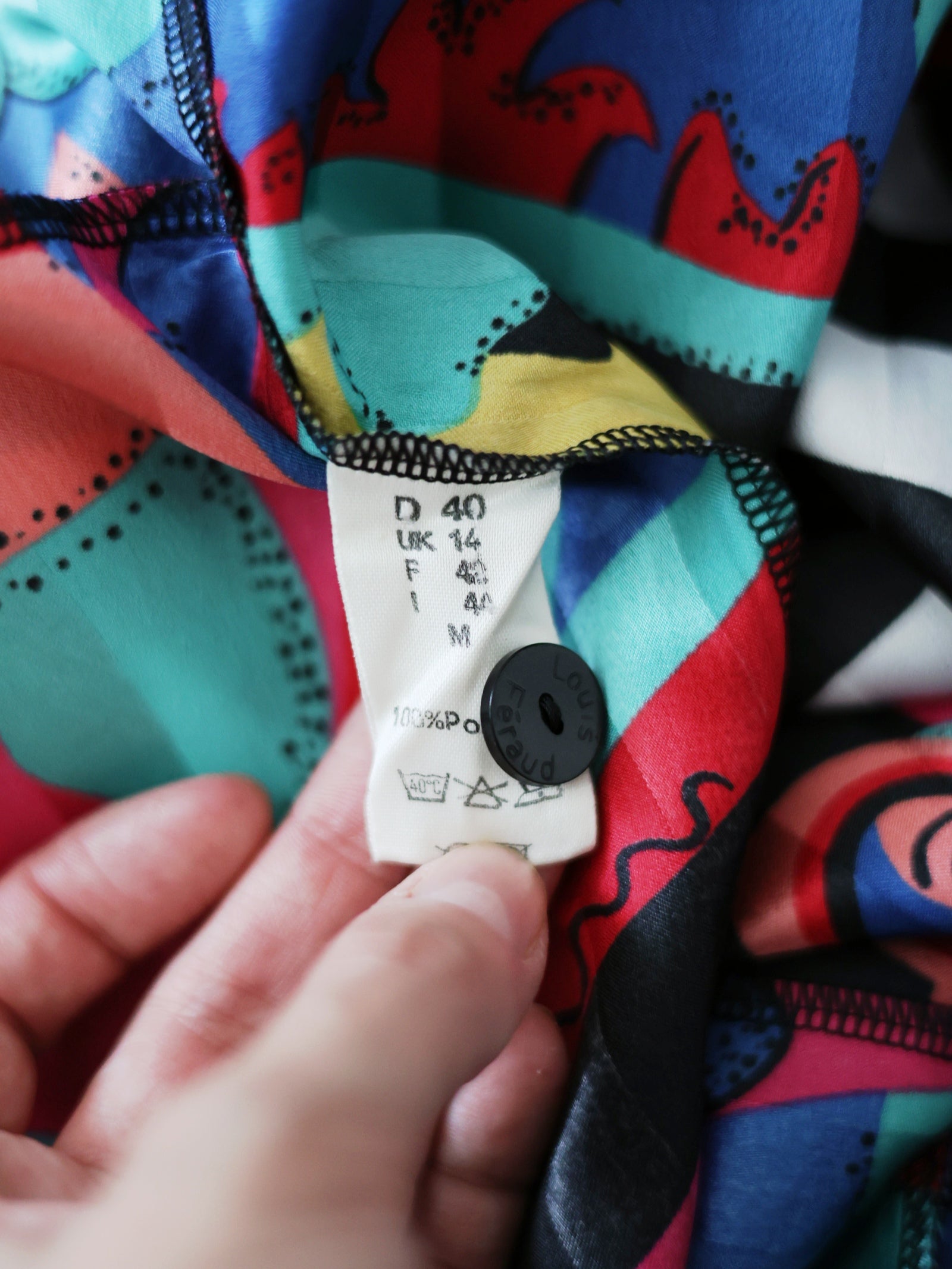 Robe multicolore Louis Féraud Beachwear 80s 90s