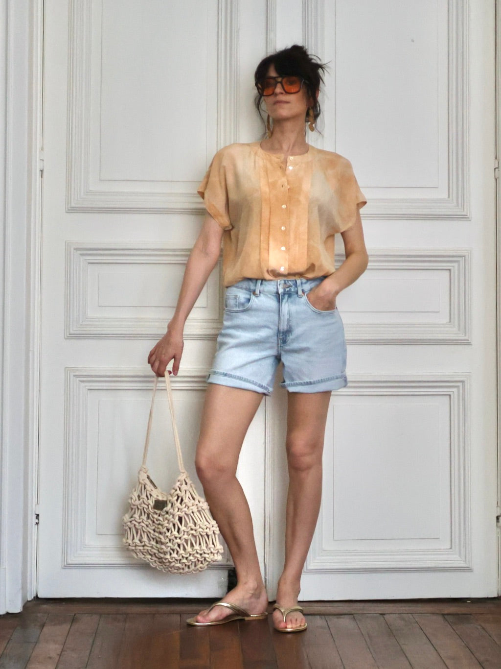Chemisier vintage Escada by Margaretha Ley – Soie – Made in West Germany (circa 1989)