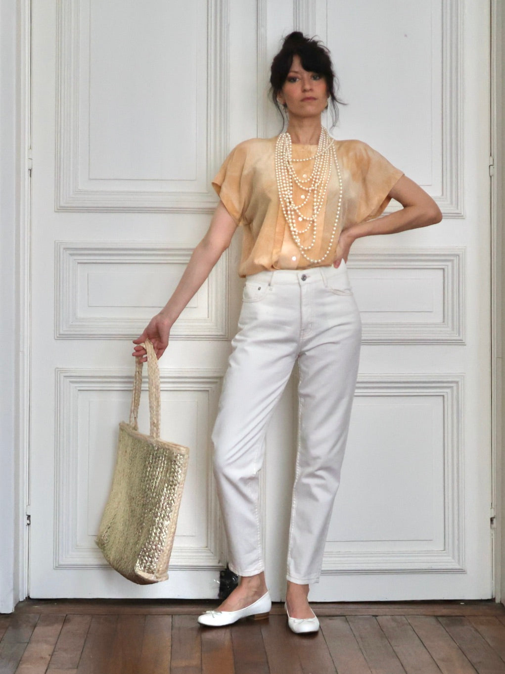 Chemisier vintage Escada by Margaretha Ley – Soie – Made in West Germany (circa 1989)